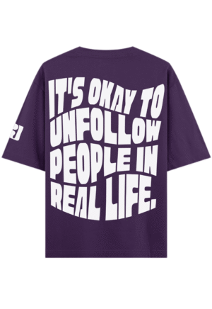 Unfollow Purple — Heavyweight T-Shirt